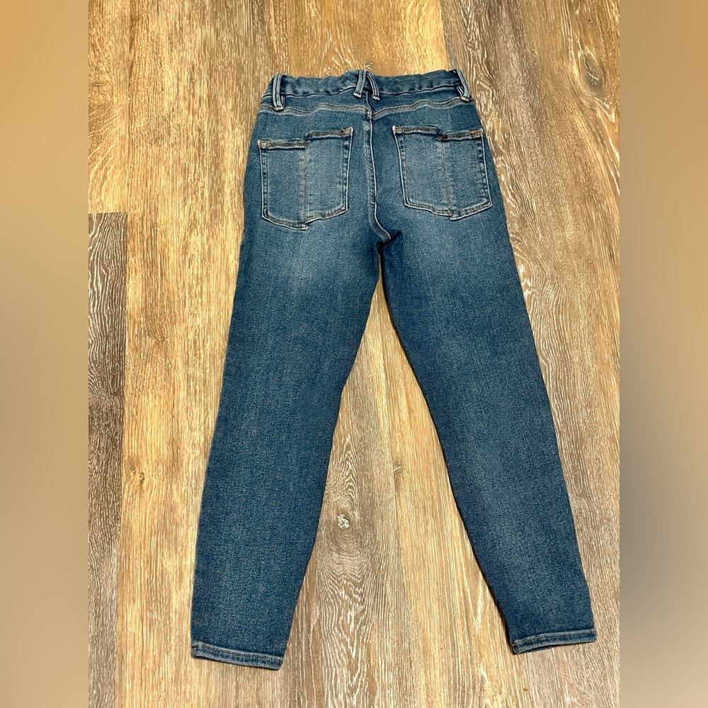 EUC Good American Good Waist Skinny Cropped Jeans- Indigo326 - Picture 5 of 13